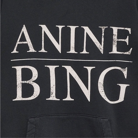 Anine Bing Harvey Sweatshirt Serif Vintage Black - Picture 4 of 8